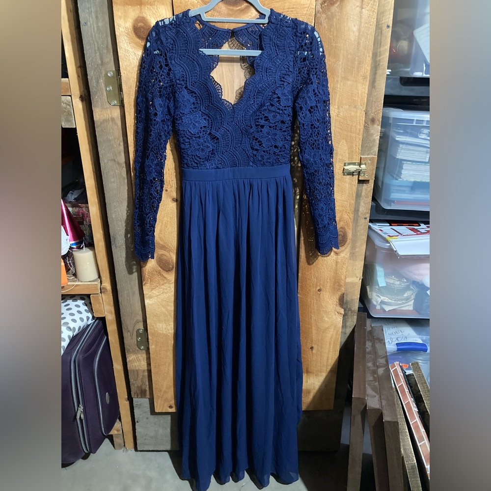 Lulu’s Long Navy Dress